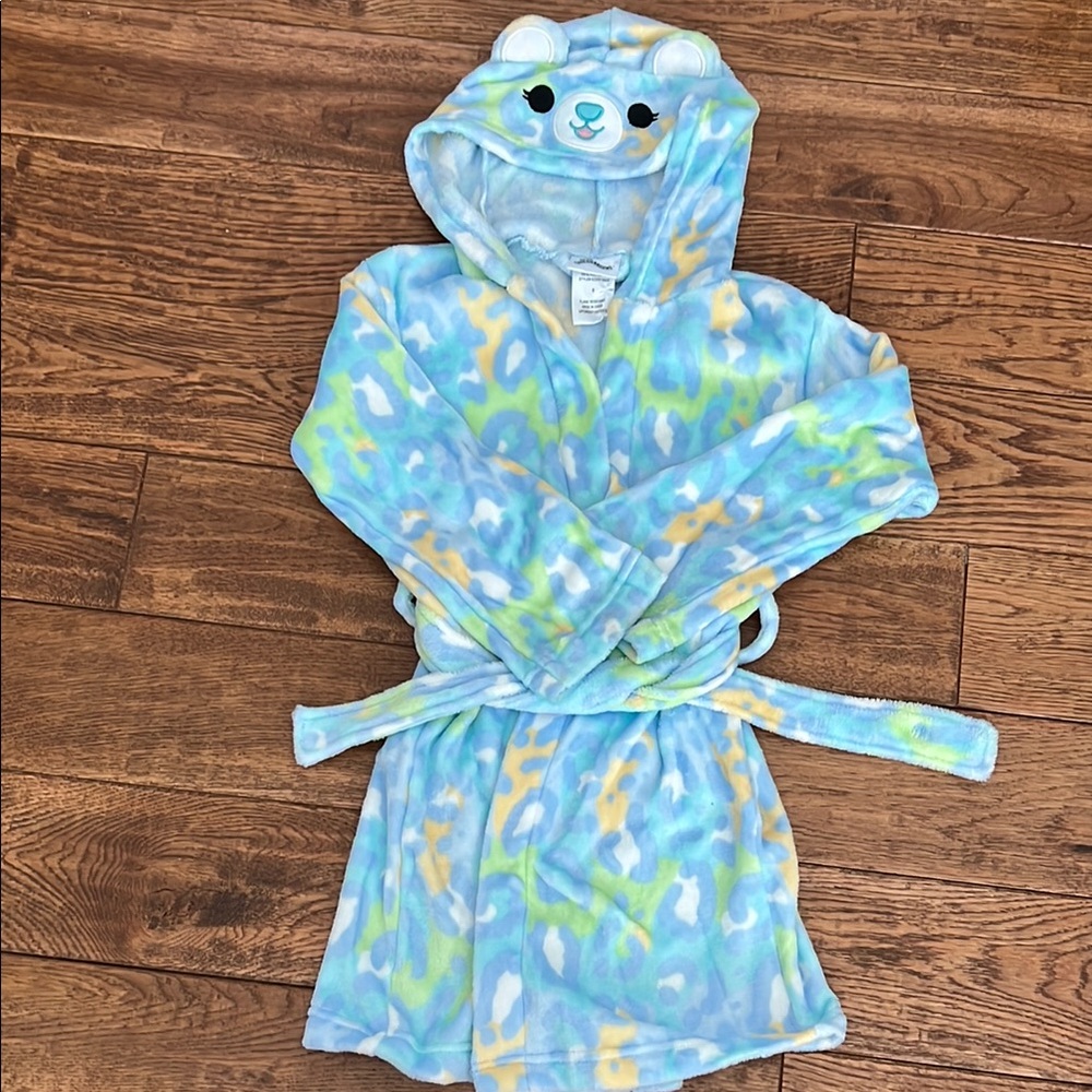 Kids Blue Bear Hooded Pajamas